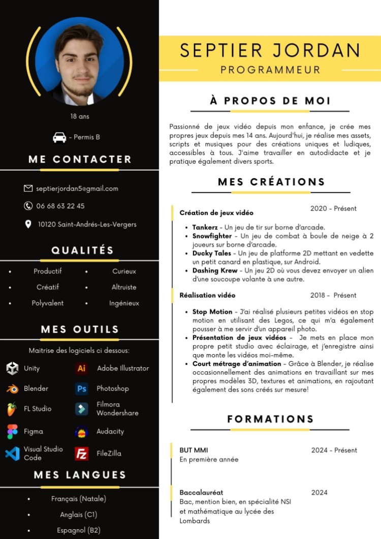 Jordan Septier's CV